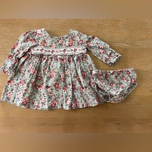 Iris & Ivy floral smocked party dress size 3-6 months